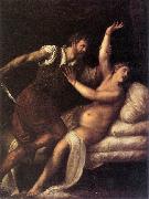 TIZIANO Vecellio Tarquin and Lucretia  aet china oil painting reproduction